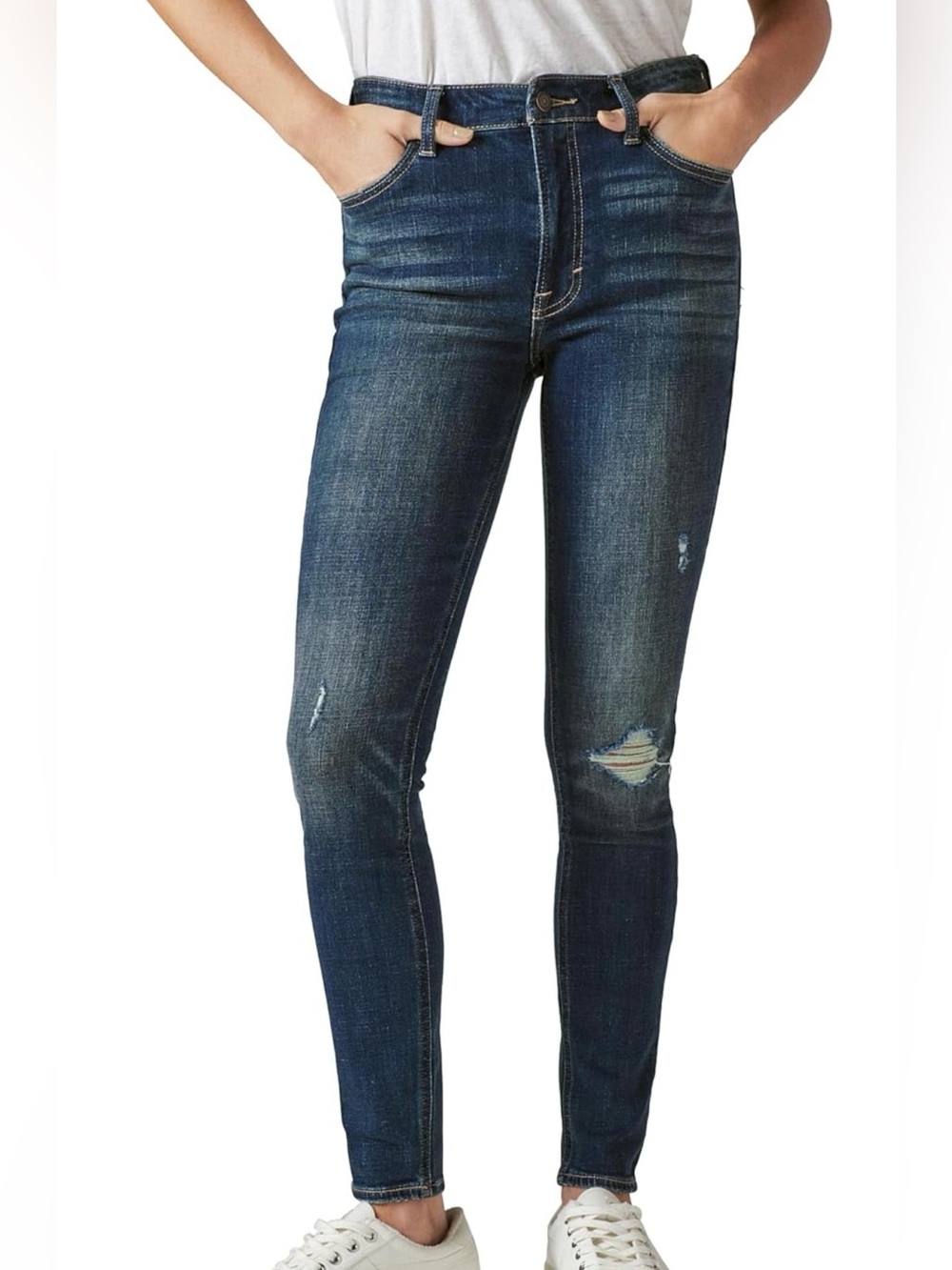 Lucky Brand Dark Blue Distressed Jeans